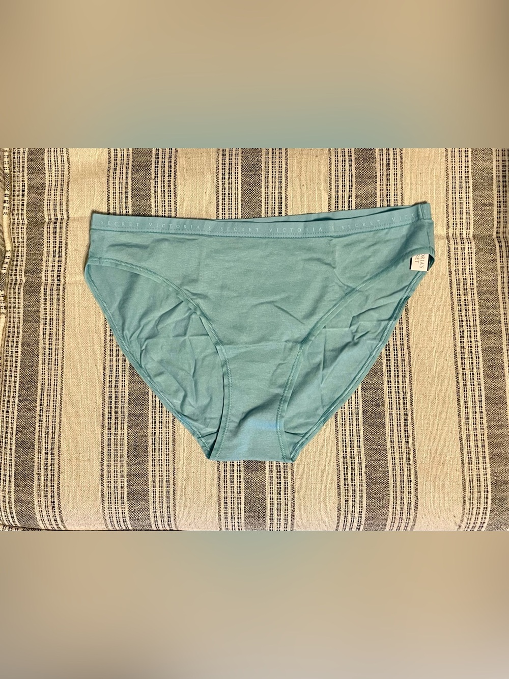 NWT Victoria's Secret Stretch Cotton Teal Blue Bikini Panties
